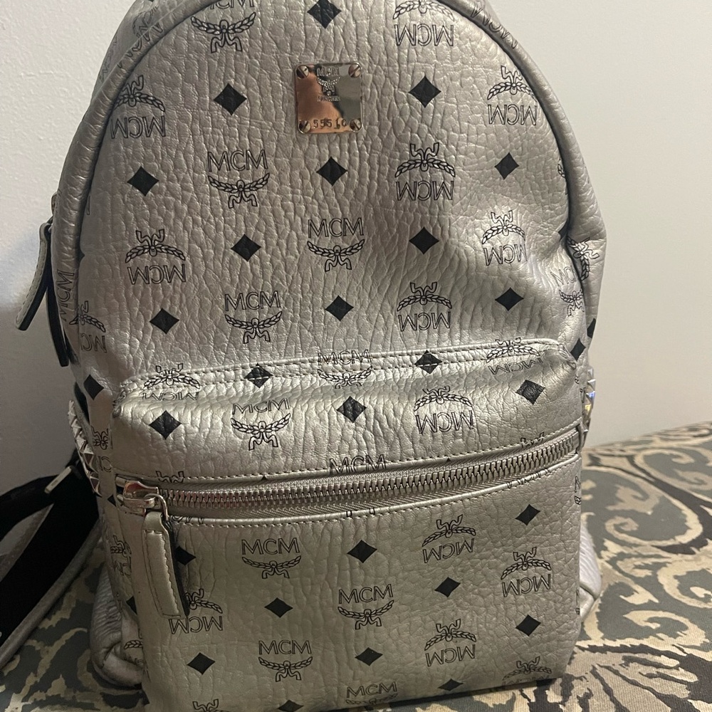 MCM Silver Backpack